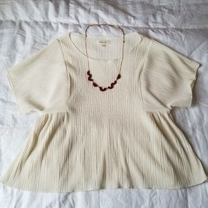 Madewell flowy top and necklace NWOT